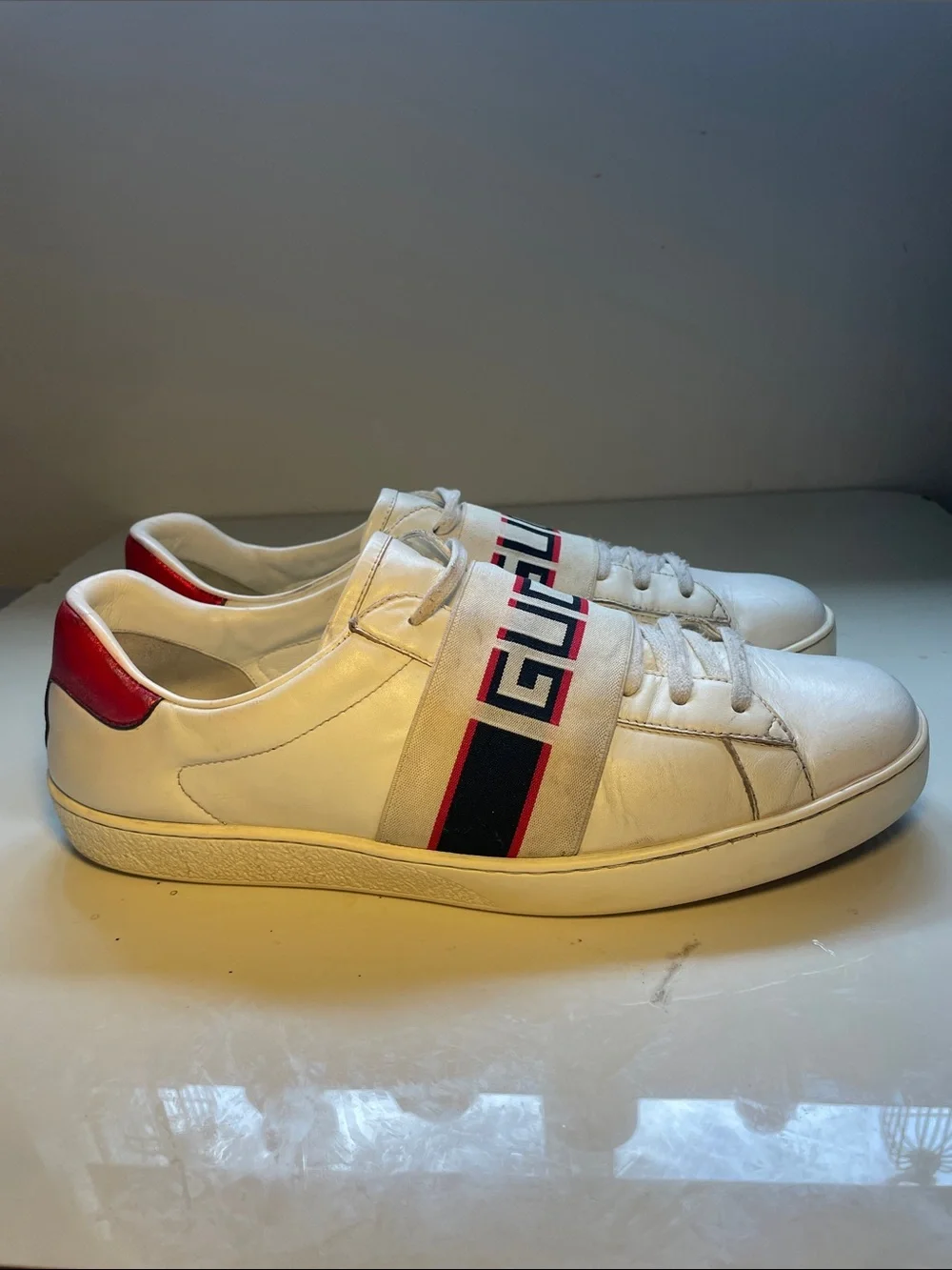 Gucci white leather